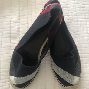Burberry navy canvas espadrilles - barley worn